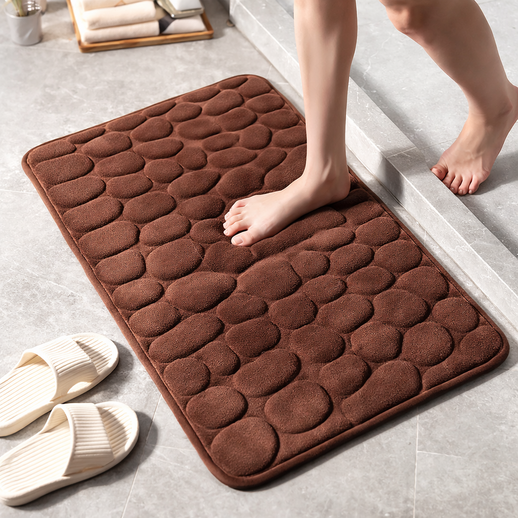 1pc embossed fiber carpet, bathroom mat