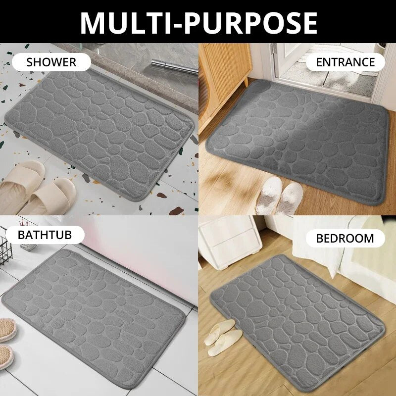 1pc embossed fiber carpet, bathroom mat