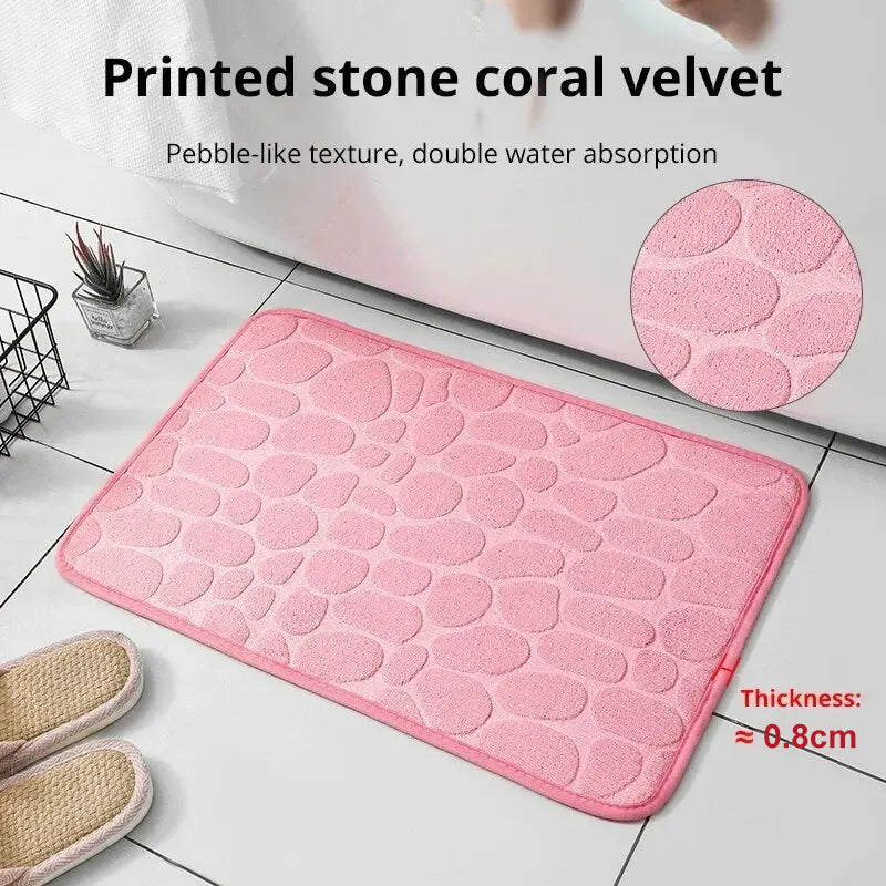1pc embossed fiber carpet, bathroom mat