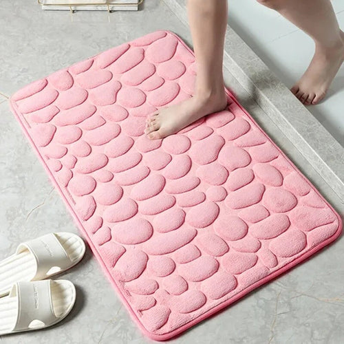1pc embossed fiber carpet, bathroom mat