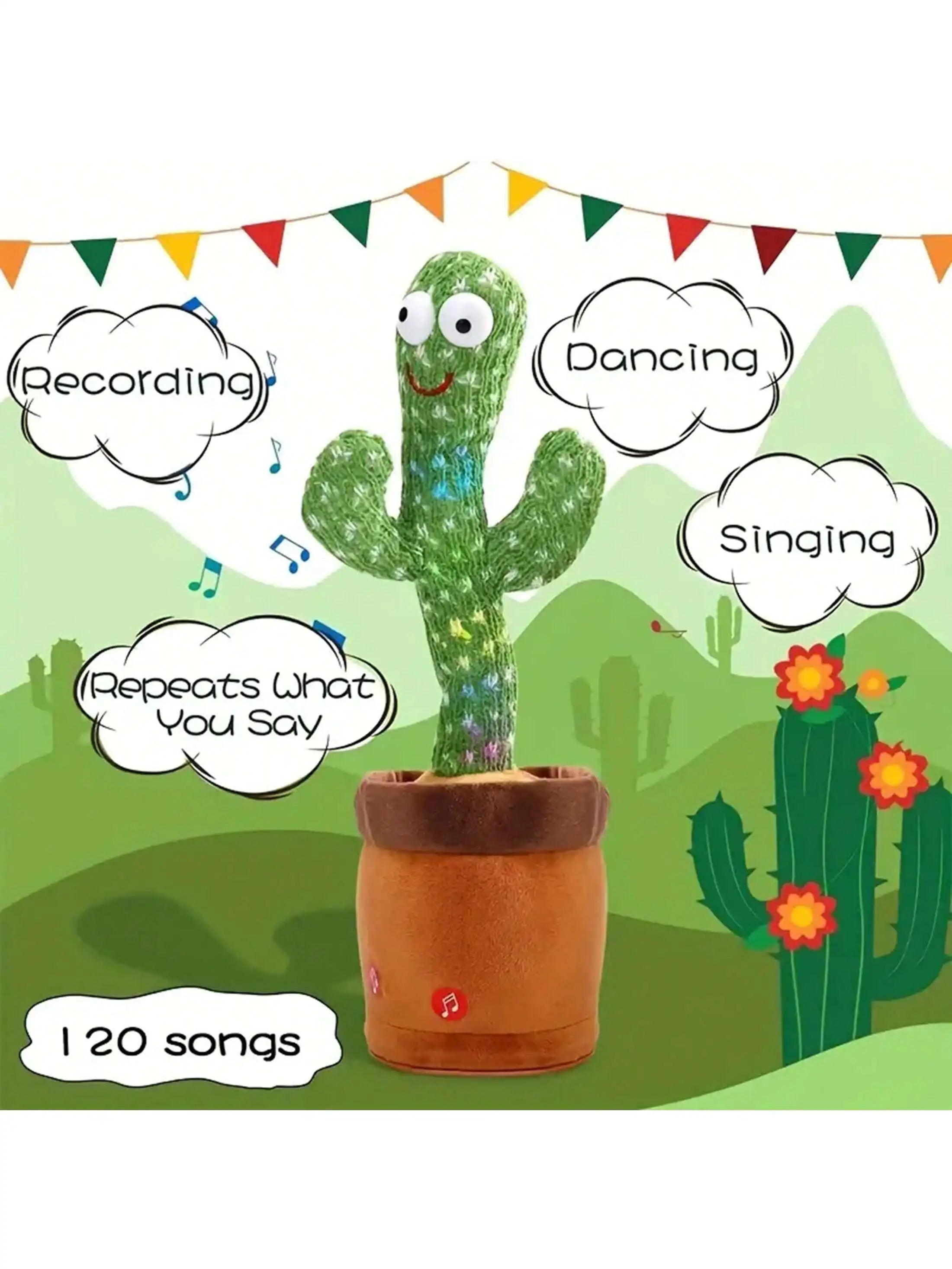 1pc-Dancing Talking Cactus Toys For Baby